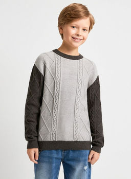 20110310120, Джемпер детский для мальчиков Neri серый меланж Acoola