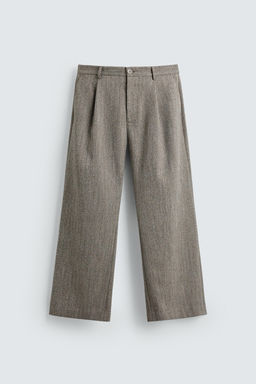 HERRINGBONE TEXTURED TROUSERS - Zara фото 7