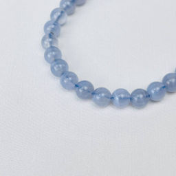 Браслет из камня Голубой агат 18 см