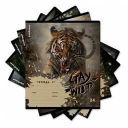 Цена за 10 шт. Тетрадь школьная ученическая ErichKrause Stay Wild, 24 листа, линейка (в плёнке по 10 шт.)_MIX-PACK
