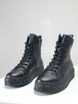 Ботинки 215.icebergbl. black/Мех