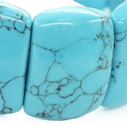 Браслет Лео крупный, бирюза голубая (имитация) - Agat77 фото 2