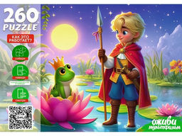 Puzzle 260 элементов "Оживи мультфильм. Царевна лягушка" (П260-3558)
