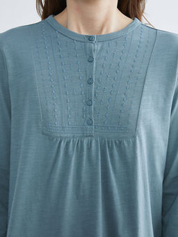 Bisiklet Yaka Nak??l? Bluz