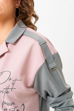 Костюм Aira Style 24231 серый+пудра