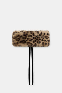 ANIMAL PRINT FAUX FUR COLLAR - Zara фото 6