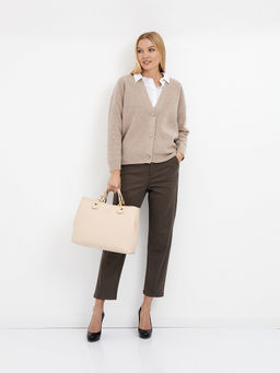 кардиган женский бежевый из шерсти - Glenfield фото 6