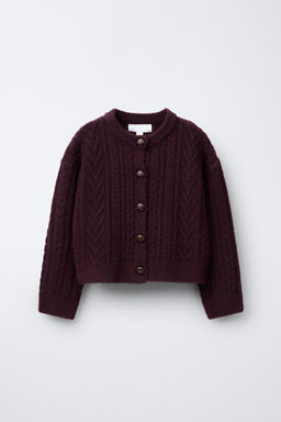 CABLE-KNIT CARDIGAN