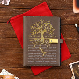 Родословная книга со встроенной флешкой 16 Gb «Семейная летопись», 17.5×23 см..