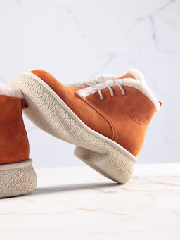 Ботинки 308.агатаw.Мандарин замша з/шерсть