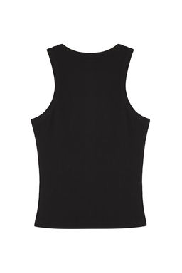 Siyah Z?mba Detayl? Fitted/Vucuda Oturan Fitilli Esnek Orme Atlet TWOSS25AL00008 - Trendyolmilla фото 7