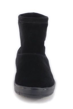 Унты женские на литой подошве Замша, овчина, черные - Roshva фото 7