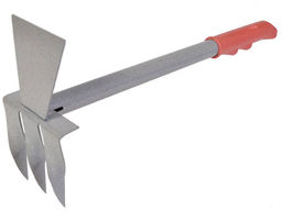 Цена за 2 шт. Рыхлитель комбинированный прямой №2 удлиненный с мет. трубой 22*550мм с пластмас. ручкой РКУ-2