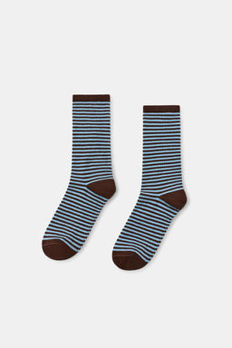 CALCETINES JACQUARD RAYAS / Marr?n