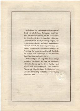 Облигация 4,5% 1000 рейхсмарок 1940 года Германия