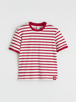 Bisiklet Yaka ?izgili Erkek ?ocuk Ti??rt