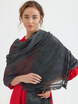 Большой красивый палантин из жатой ткани - Tantino фото 9