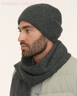 LS 136 PE 136 Комплект мужской флис (колпак+шарф) (57-59)