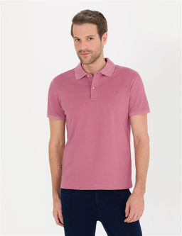 Pembe Slim Fit Polo Yaka Merserize Ti__rt