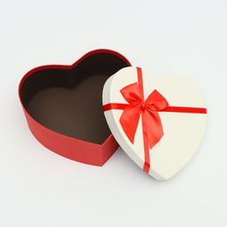 Набор подарочных коробок сердце 3 в 1, Красный бант, 22?20?9; 19?17?7.5; 16?13.5?6 см