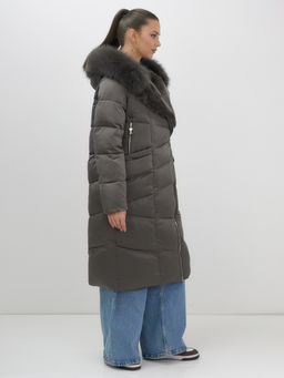 Двубортное пальто зимнее утепленное с мехомБренд: Visdeer  фото 4