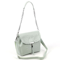 Женская кожаная сумка через плечо под крокодила 0112-18