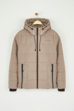 Bej Regular Kal?p Kapusonlu Su Itici Sisme Mont TWOAW26MO00000 - Trendyolmilla фото 17