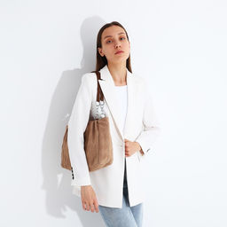 Сумка-тоут на молнии, цвет светло-коричневый - Simaland фото 2