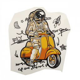 Термотрансфер арт.TBY.1336.1 Космонавт 19х18см, уп.10шт