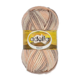 Пряжа ADELIA NELLY 70% шерсть, 30% акрил 5 шт. х 100 г 100 м  5 м