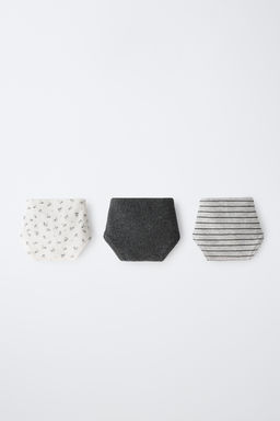 8-14 A?OS/ PACK TRES BRAGUITAS RAYAS Y FLORES / Blanco / Gris - Zara фото 4