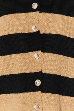 Camel Cizgili Basic Ceket Gorunumlu Triko H?rka TWOAW24HI00091