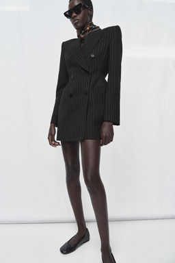 ZW COLLECTION PINSTRIPE BLAZER DRESS - Zara фото 5