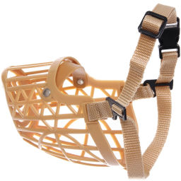 Цена за 2 шт. Намордник гуманный из гибкого пластика "Мой Бро", цвет светло - бежевый, №5 (лейбл)