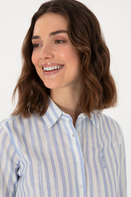 Kad_n A__k Mavi Uzun Kollu G_mlek Sepette S_rpriz _ndirim - U.s. polo assn фото 2