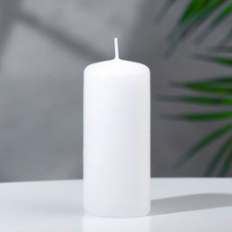 Цена за 2 шт. Свеча-цилиндр, 4×9 см, 11 ч, 90 г, белая