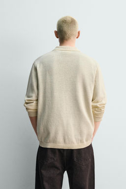 POLO PUNTO C??AMO - ALGOD?N / Beige claro - Zara фото 3