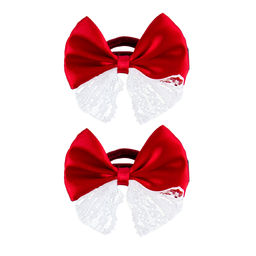 CHERRY MARY DR07091 Набор резинок для волос 5 х 2 шт. №01 бело-бордовый  фото 4