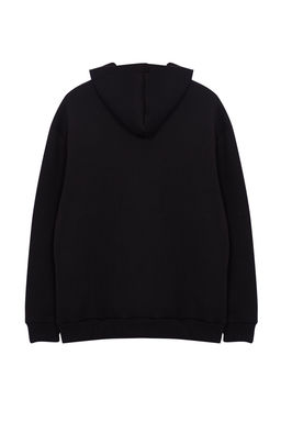 TRENDYOL MAN Siyah Oversize/Genis Kesim Renk Bloklu City Bask?l? Kapusonlu Sweatshirt TMNAW25SW00045 - Trendyolmilla фото 11