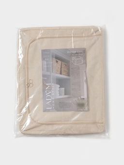 Кофр для хранения вещей LaDо́m, размеры 50×40×33 см, бежевый, материал батист