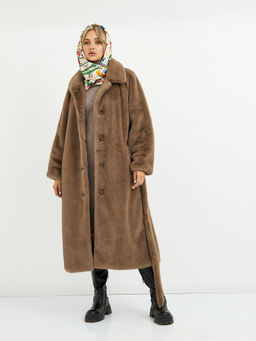 Шуба женская с поясом - Glenfield фото 4