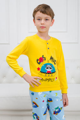 Пижама детская из интерлока Улыбка енот в нло - Амадэль фото 12