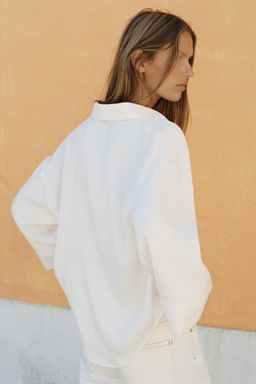 CAMISA OVERSIZE MANGA ANCHA / Crudo - Zara фото 6