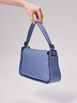 Сумка кожаная на плечо Deboro 30790 сиреневый закат