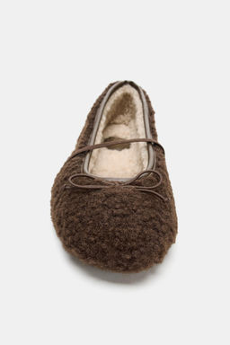 BORG EFFECT BALLERINAS - Zara фото 5