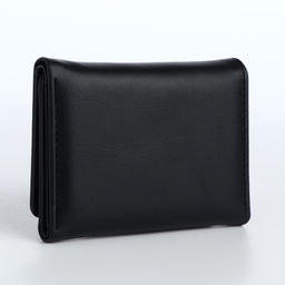 Кошелёк «Цветочек», маленький, для девочки, на кнопке, чёрный