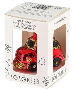 Елочное украшение Автомобиль ЗАЗ 6 см б.уп. КРАСНЫЙ - Коломеев фото 3