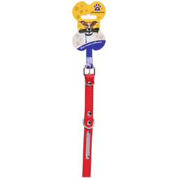 Цена за 5 шт. Ошейник для собак из искусственной кожи "Стильный БРО", цвет красный, 1,5*37см (бирка)