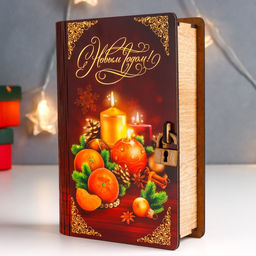 Книга-копилка для денег Новогодние игрушки, для купюр, монет, дерево - Simaland фото 4