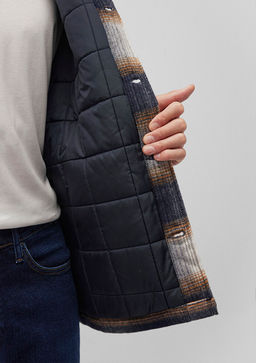 Kareli Gomlek Ceket - Mavi фото 6